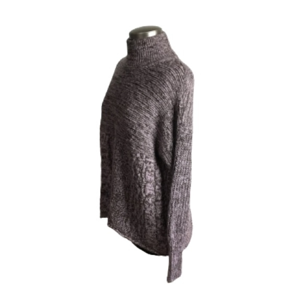 Simply Vera Vera Wang Cable Knit Funnel Sweater  Demitasse  Size XL - Picture 4 of 8